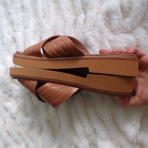 NWT Madewell leather Platform sandals 9 - Picture 7 of 11